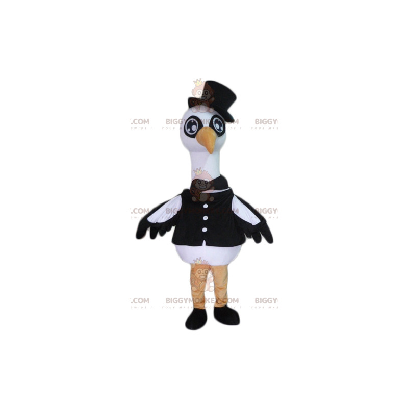 Disfraz de mascota Big Bird Cigüeña Cisne Blanco y Negro Disfraz de mascota Big Bird Cigüeña Cisne Blanco y Negro