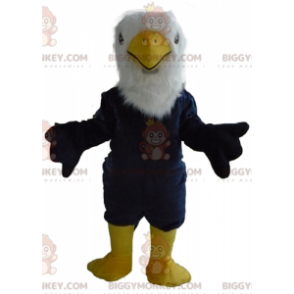BIGGYMONKEY™ Traje Mascote Grande Todo Peludo Azul Branco e