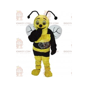 Costume de mascotte BIGGYMONKEY™ d'abeille jaune et noire -