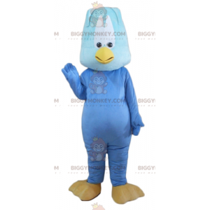 Zabawny kostium maskotka gigantyczny niebieski pisklę