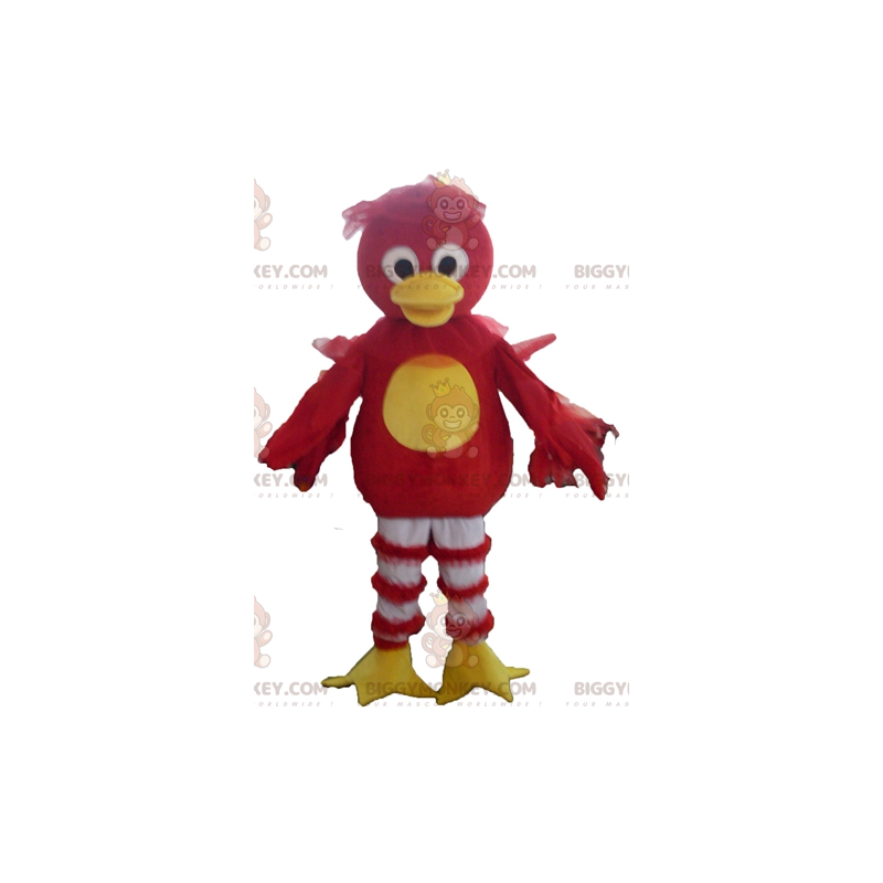 BIGGYMONKEY™ Red Yellow and White Duck Bird Mascot Costume -