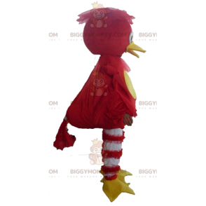 Kostým maskota ptáka BIGGYMONKEY™ červenožlutá a bílá kachna –