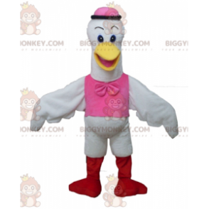 Big White Bird Stork Swan BIGGYMONKEY™ Mascot Costume -