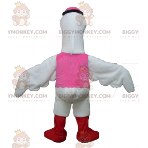 Big White Bird Stork Swan BIGGYMONKEY™ maskotkostume -