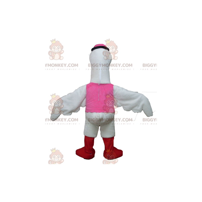 Big White Bird Stork Swan BIGGYMONKEY™ Mascot