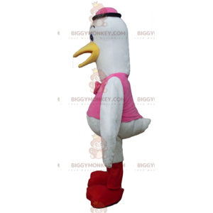 Στολή μασκότ Big White Bird Stork Swan BIGGYMONKEY™ - Μασκότ ζώων - BIGGYMONKEY_02660 - BiggyMonkey.com