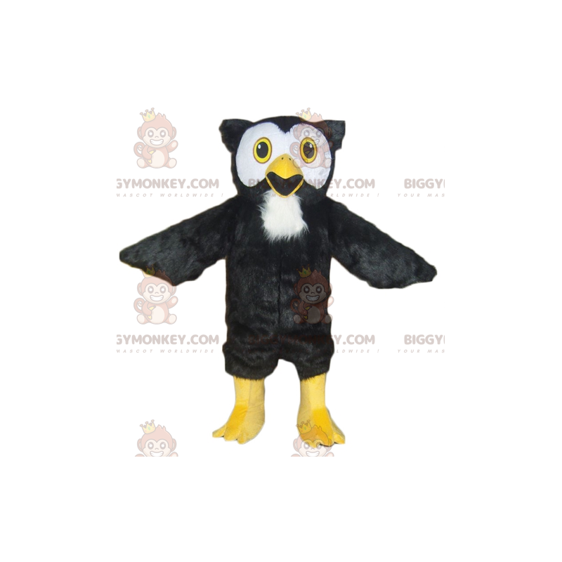 Fato de mascote BIGGYMONKEY™ de pássaro preto com Cortar L (175-180CM)