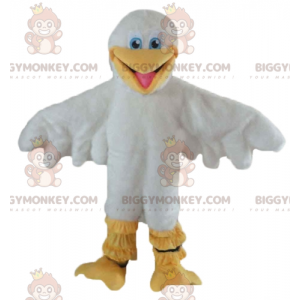 Costume de mascotte BIGGYMONKEY™ de mouette de canard blanc et