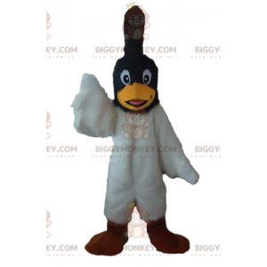 Disfraz de mascota BIGGYMONKEY™ de pájaro blanco y negro con