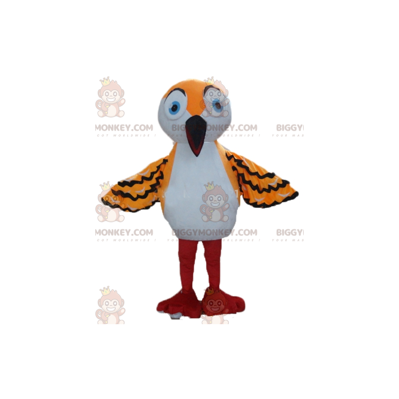 BIGGYMONKEY™ Mascot Costume Orange White and Black Bird with