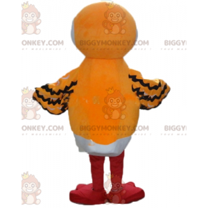 BIGGYMONKEY™ Costume da mascotte Arancio bianco e uccello nero