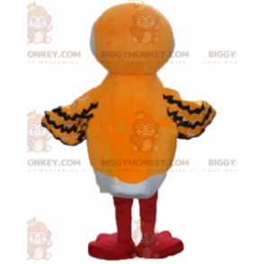 Kostým maskota BIGGYMONKEY™ oranžově bílý a černý pták s