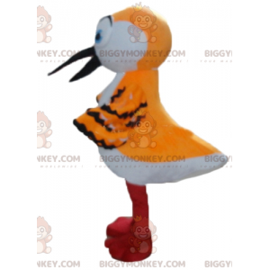 Kostým maskota BIGGYMONKEY™ oranžově bílý a černý pták s