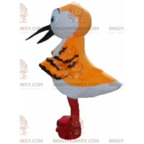BIGGYMONKEY™ maskotdräkt Orange vit och svart fågel med lång näbb - Djur maskot - BIGGYMONKEY_02668 - BiggyMonkey.com