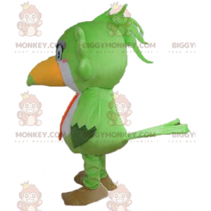 Costume de mascotte BIGGYMONKEY™ de perroquet de toucan vert
