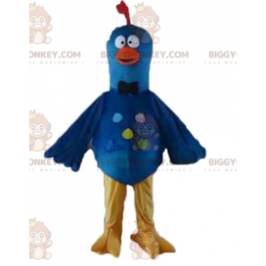 BIGGYMONKEY™ Blue Yellow Orange Pigeon Bird Mascot Costume -