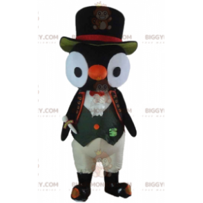 Kostium maskotki BIGGYMONKEY™ Kostium czarno-białej sowy sowy -
