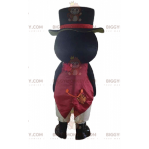 BIGGYMONKEY™ Mascottekostuum Zwart-witte uil en uilkostuum -