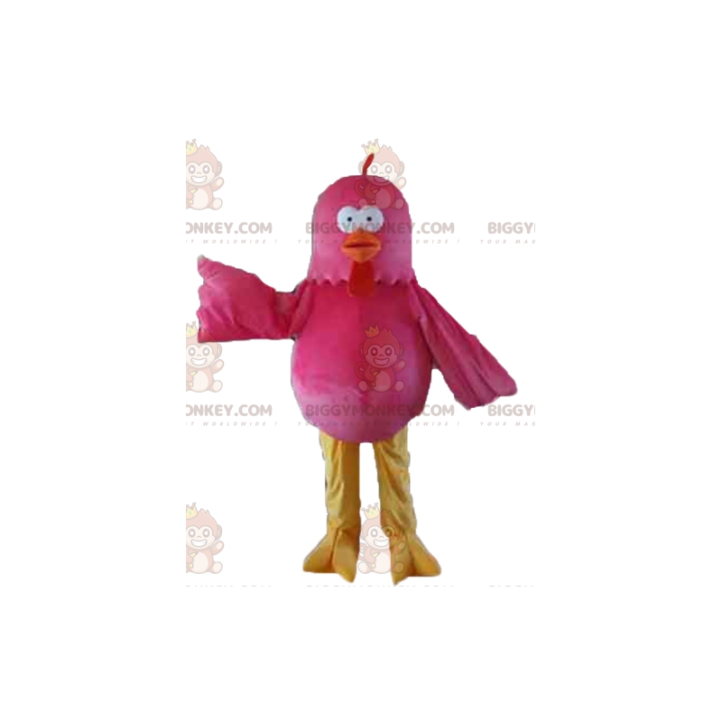 BIGGYMONKEY™ Disfraz de mascota de pájaro rosa, rojo y amarillo BIGGYMONKEY™ Disfraz de mascota de pájaro rosa, rojo y amarillo