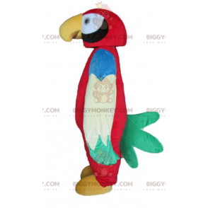 Gigantische veelkleurige papegaai BIGGYMONKEY™ mascottekostuum
