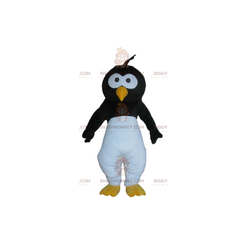 Penguin Black White and Yellow Bird BIGGYMONKEY™ Mascot Costume