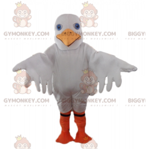 BIGGYMONKEY™ White and Yellow Duck Gull White Seagull Mascot