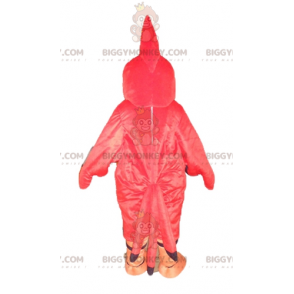 BIGGYMONKEY™ Mascot Costume of Red and Black Bird with Head