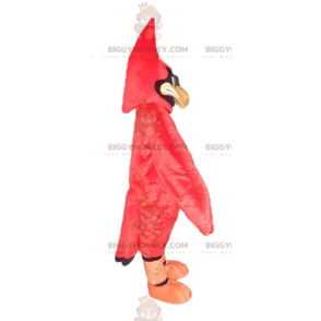 BIGGYMONKEY™ Mascot Costume of Red and Black Bird with Head