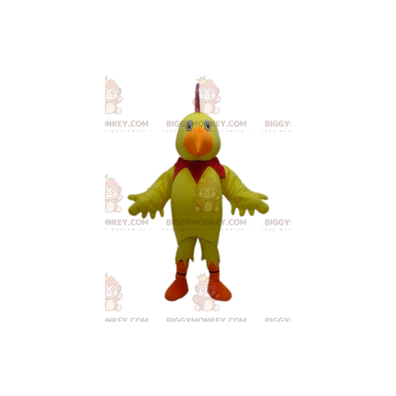 Στολή μασκότ με Giant Yellow Red Orange Rooster BIGGYMONKEY™ - Μασκότ Κοτόπουλα - Πετεινές - Κοτόπουλα - BiggyMonkey.com