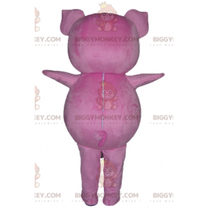 Costume de mascotte BIGGYMONKEY™ de cochon rose dodu et rigolo