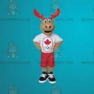 Riesen-Rentier-Karibu BIGGYMONKEY™ Maskottchen-Kostüm -