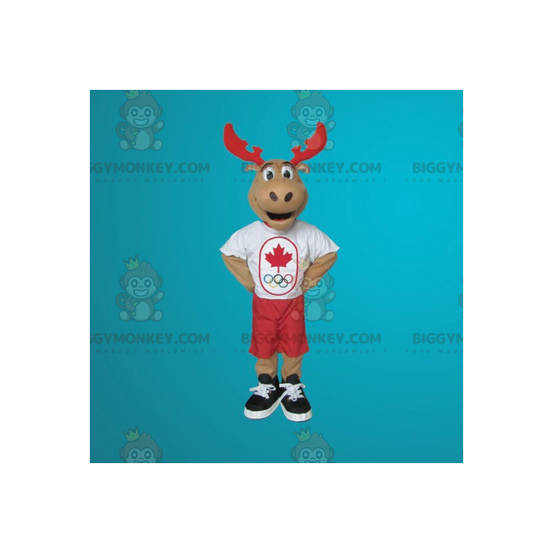 Fantasia de mascote de rena gigante BIGGYMONKEY™ – Fantasia de mascote de rena gigante BIGGYMONKEY™ –