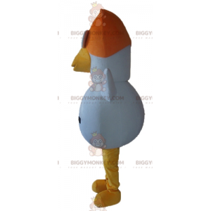 Kostým maskota ptáka BIGGYMONKEY™ Bílá Oranžová Žlutá Slepice