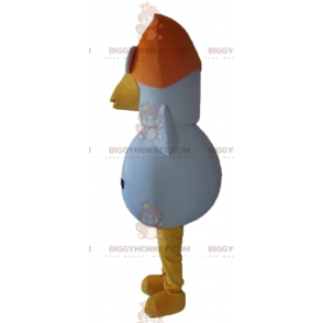 BIGGYMONKEY™ White Orange Yellow Hen Rooster Bird Mascot