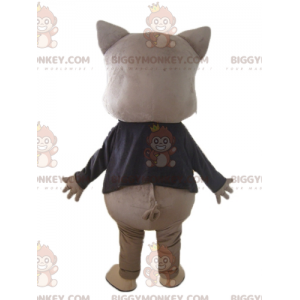BIGGYMONKEY™ Maskottchen-Kostüm eines grauen Schweins in