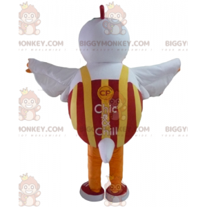 BIGGYMONKEY™-Maskottchen-Kostüm für rot-gelb-weiße Henne und