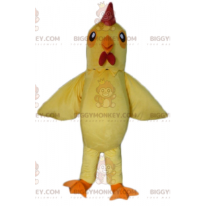 Giant Rooster Yellow and Red Hen BIGGYMONKEY™ Mascot Costume -