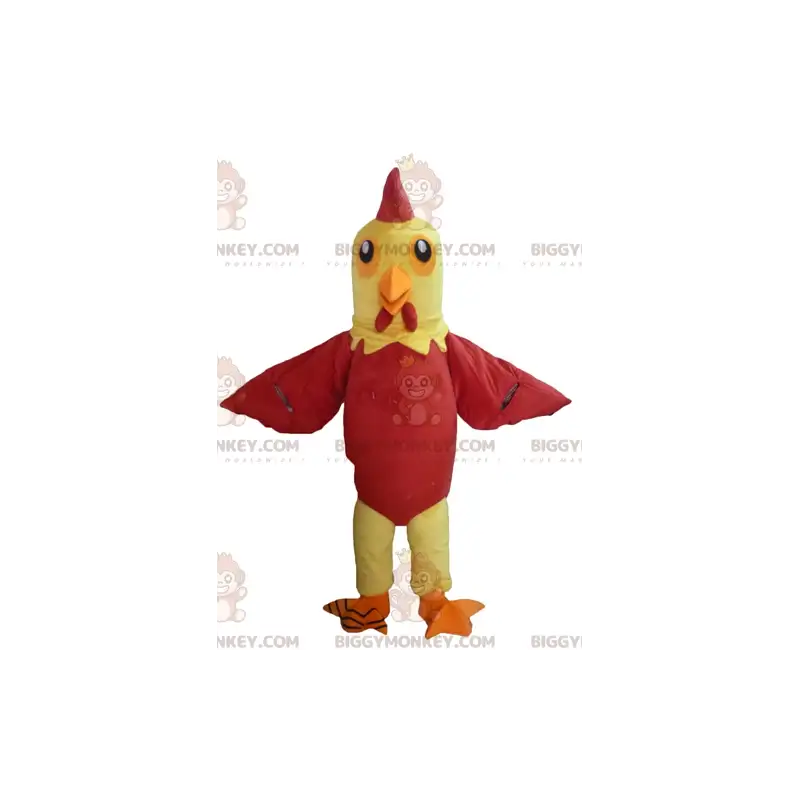 Giant Rooster Yellow and Red Hen BIGGYMONKEY™ Mascot Costume – Giant Rooster Yellow and Red Hen BIGGYMONKEY™ Mascot Costume –
