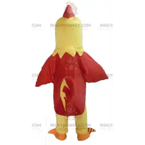 Giant Rooster Yellow and Red Hen BIGGYMONKEY™ Mascot Costume –
