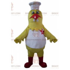 Στολή μασκότ BIGGYMONKEY™ Giant Yellow Hen με στολή σεφ - Μασκότ Κοτόπουλα - Πετεινές - Κοτόπουλα - BiggyMonkey.com