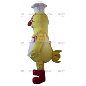 Στολή μασκότ BIGGYMONKEY™ Giant Yellow Hen με στολή σεφ - Μασκότ Κοτόπουλα - Πετεινές - Κοτόπουλα - BiggyMonkey.com