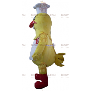 Στολή μασκότ BIGGYMONKEY™ Giant Yellow Hen με στολή σεφ -