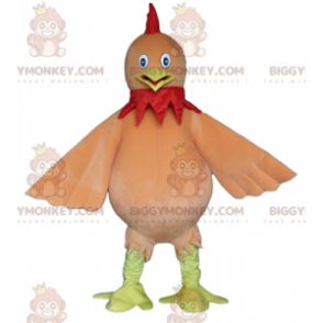 Kostium maskotka olbrzymi gołąb czerwony żółty brązowy ptak BIGGYMONKEY™ - Maskotka ptak - BIGGYMONKEY_02710 - BiggyMonkey.com