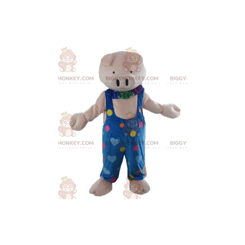 Kostium maskotka BIGGYMONKEY™ Różowa świnka w niebieskim Kostium maskotka BIGGYMONKEY™ Różowa świnka w niebieskim