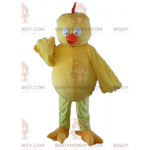 BIGGYMONKEY™ Traje de mascote amarelo e laranja de pintinho