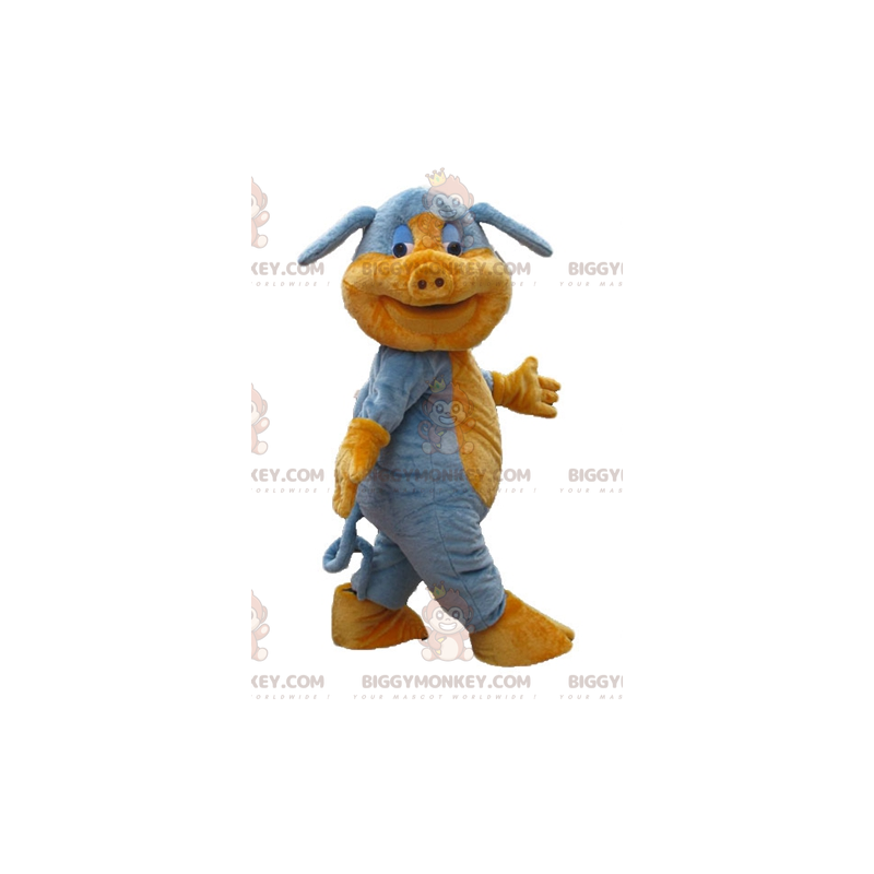 Zacht en schattig blauw en oranje varken BIGGYMONKEY™ Zacht en schattig blauw en oranje varken BIGGYMONKEY™