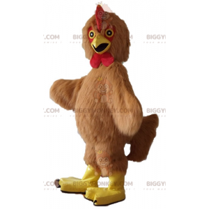 BIGGYMONKEY™ Helt behåret brun rød og gul hanehøne
