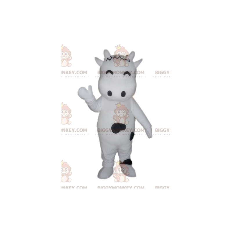Schattige en aanhankelijke witte en zwarte koe BIGGYMONKEY™ Schattige en aanhankelijke witte en zwarte koe BIGGYMONKEY™