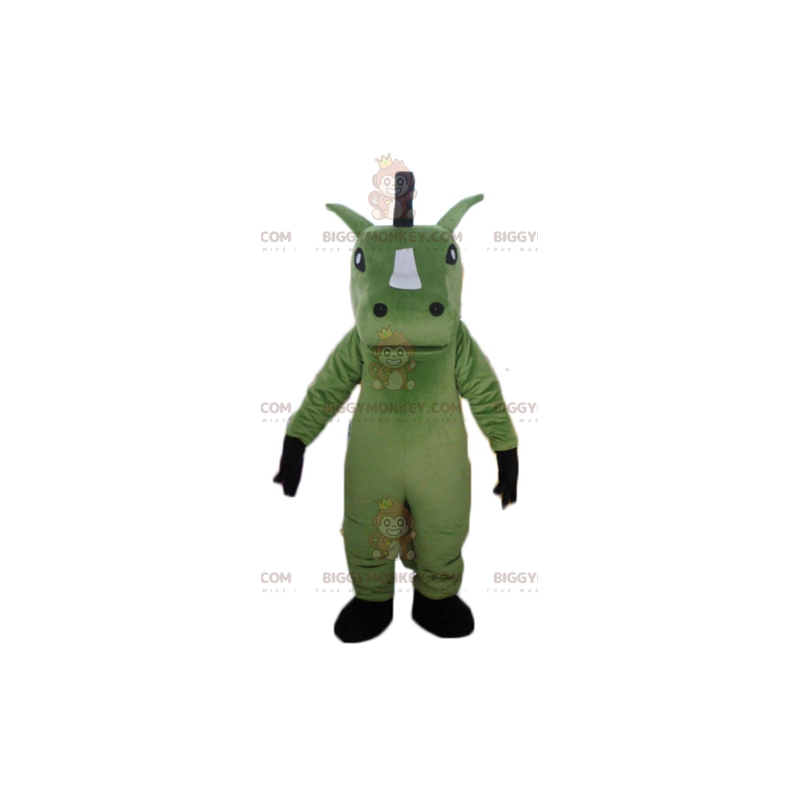 Traje de mascote gigante verde branco e preto BIGGYMONKEY™ – Traje de mascote gigante verde branco e preto BIGGYMONKEY™ –