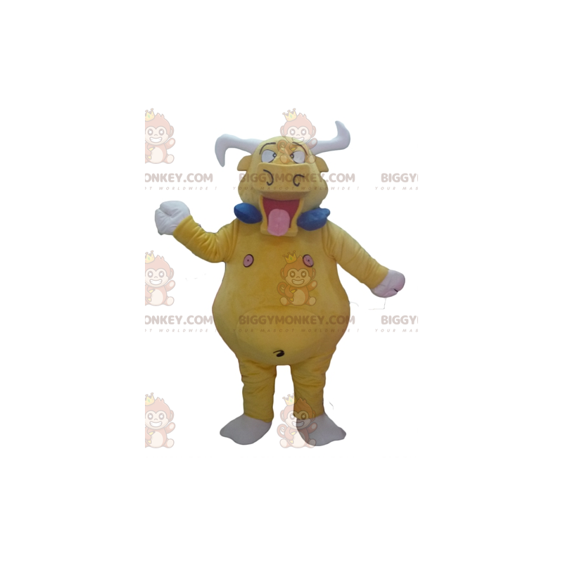 Morsom Giant Yellow Buffalo Bull BIGGYMONKEY™ maskotkostyme - Kumaskot - BIGGYMONKEY_02727 - BiggyMonkey.com